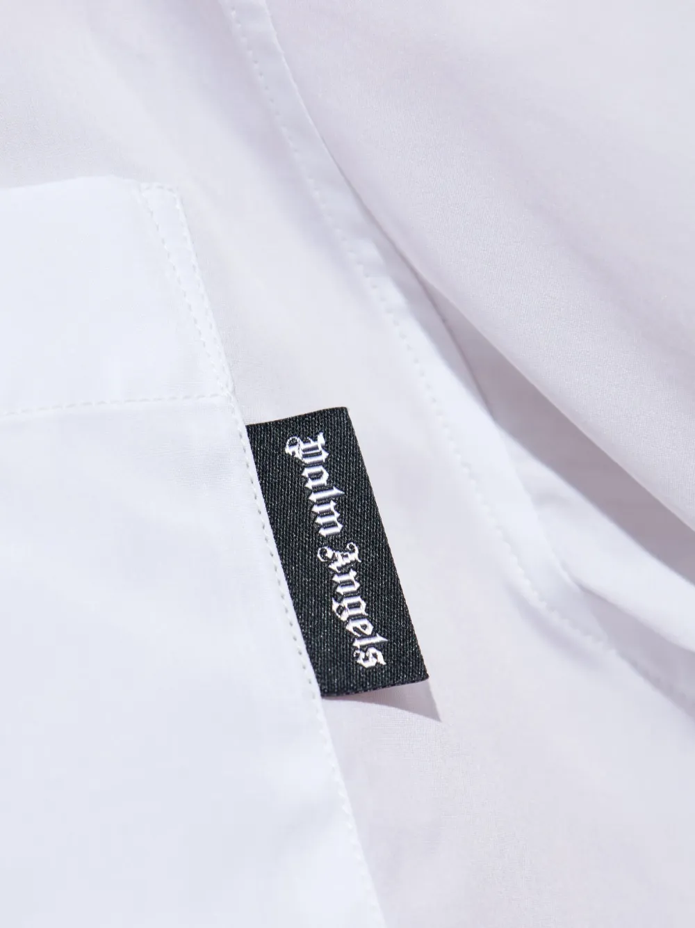 Palm Angels Overhemd met opgestikte zak en korte mouwen Wit