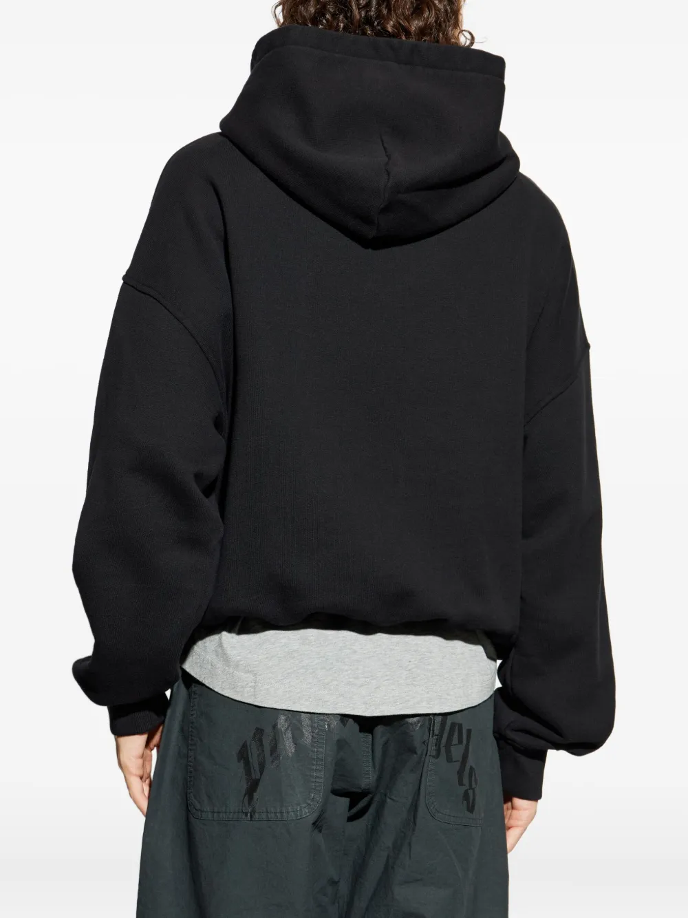 Palm Angels Hoodie met grafische print Zwart