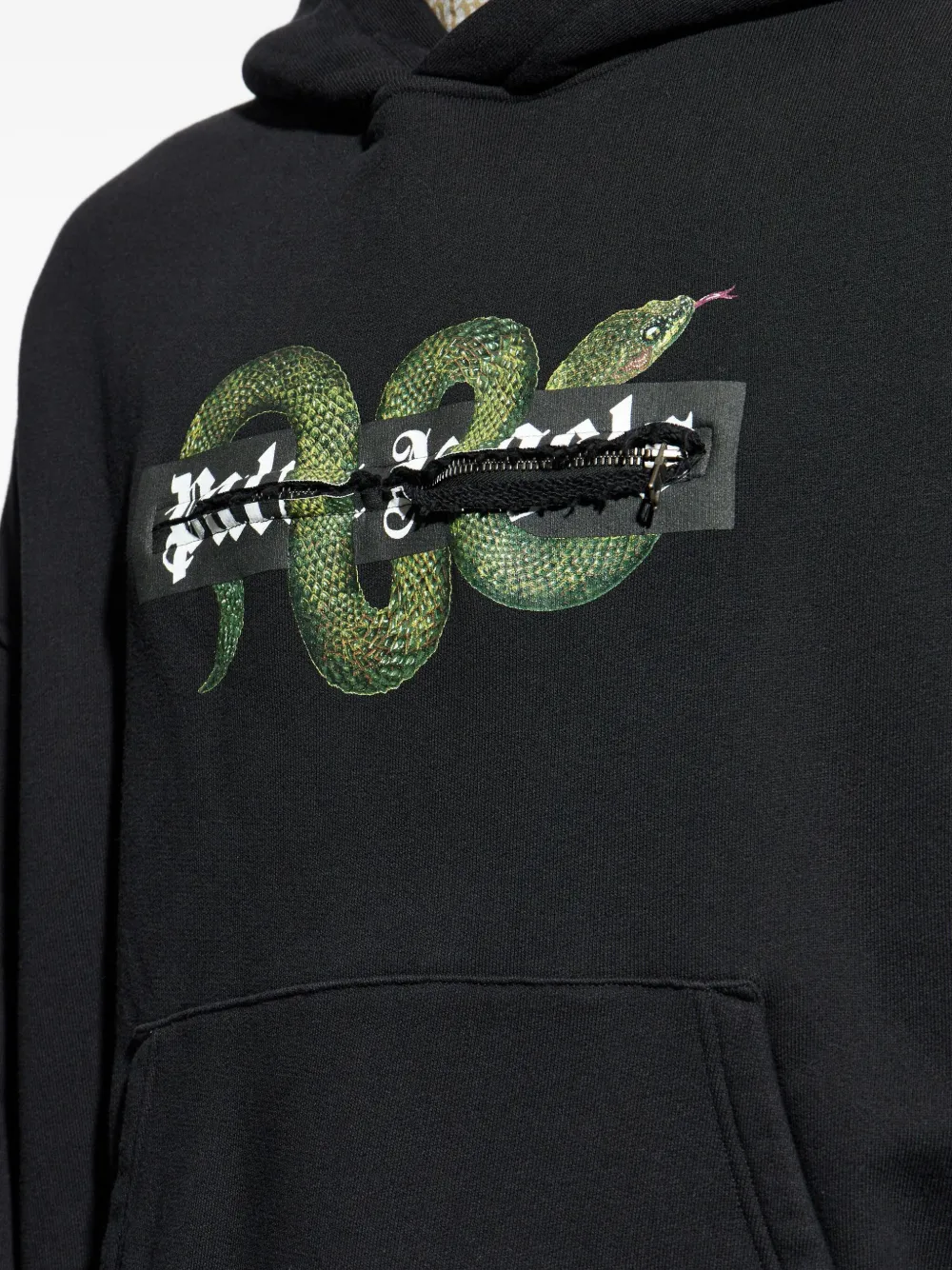 Palm Angels Hoodie met grafische print Zwart