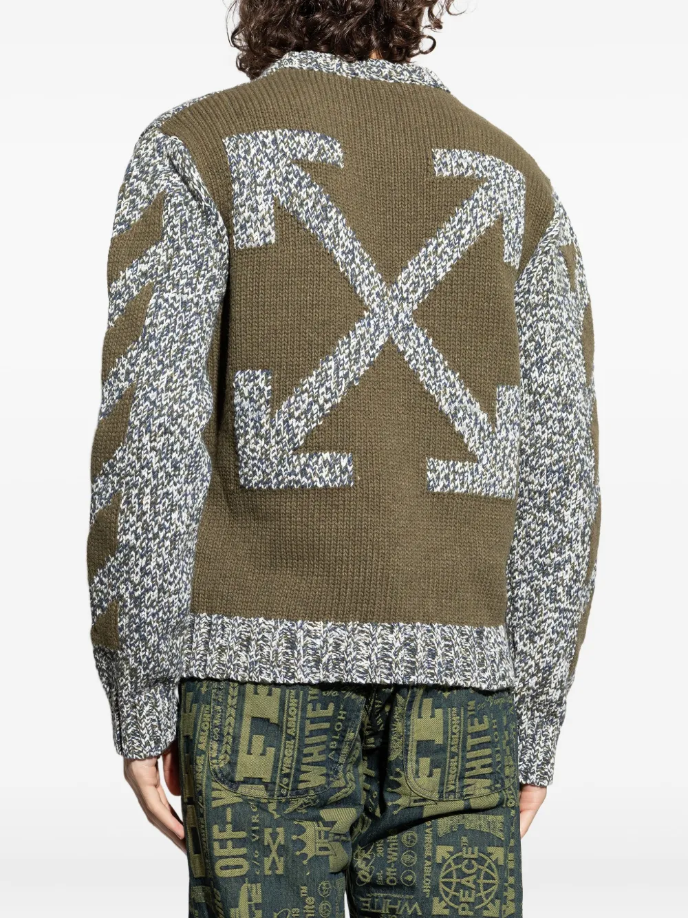 Off-White Trui met Arrows-patroon Grijs