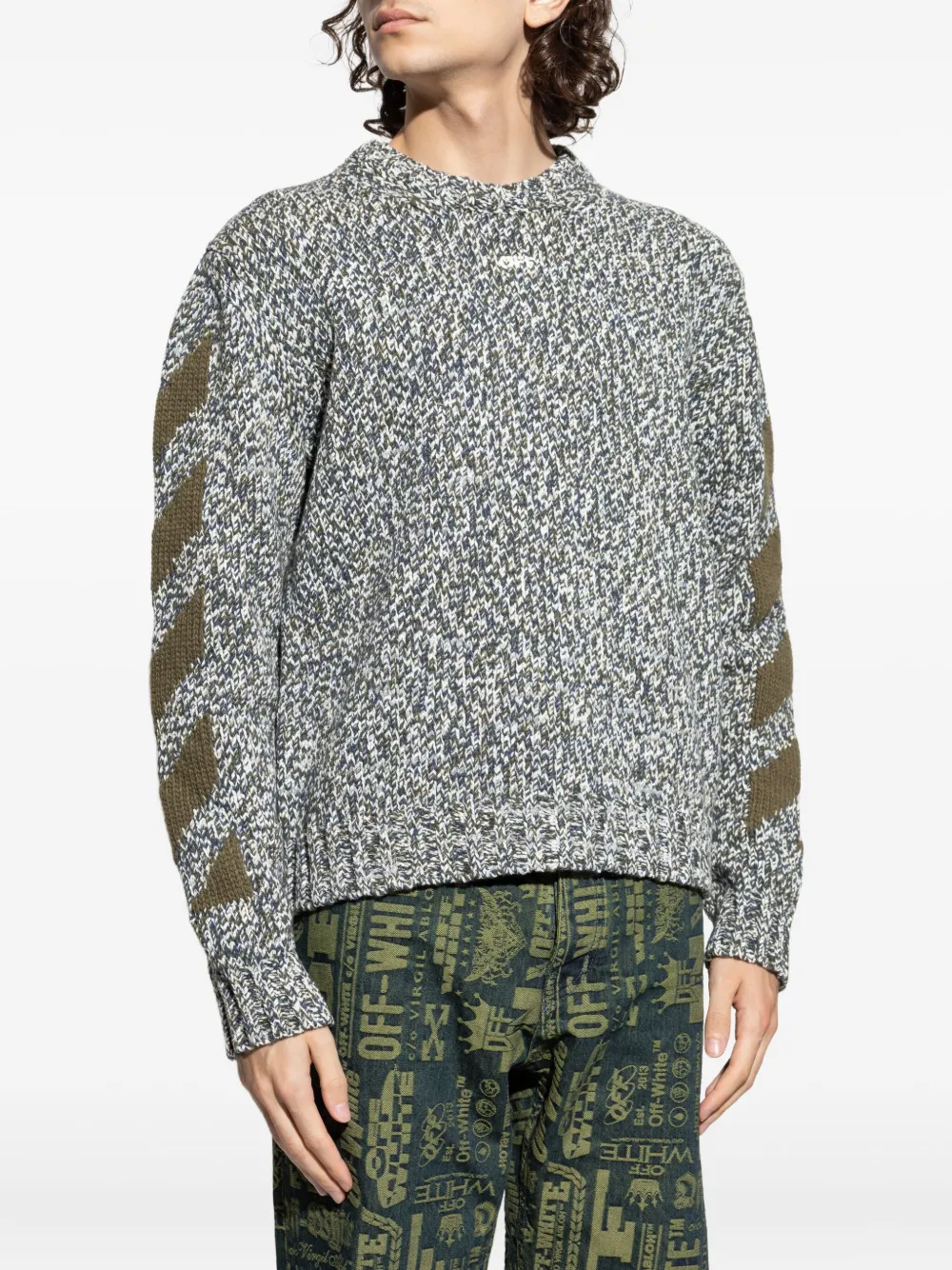 Off-White Trui met Arrows-patroon Grijs