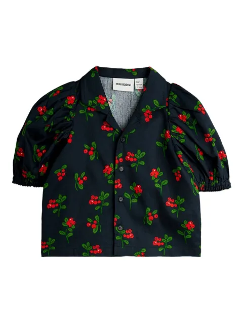 Mini Rodini top floral de manga farol