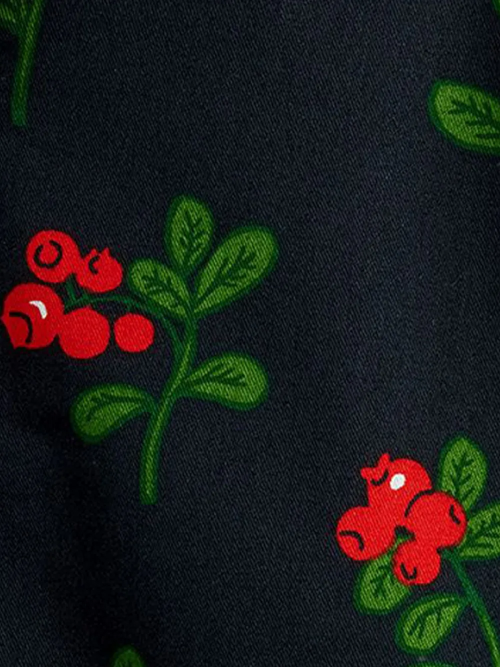 Mini Rodini Top met pofmouwen en bloemen Zwart