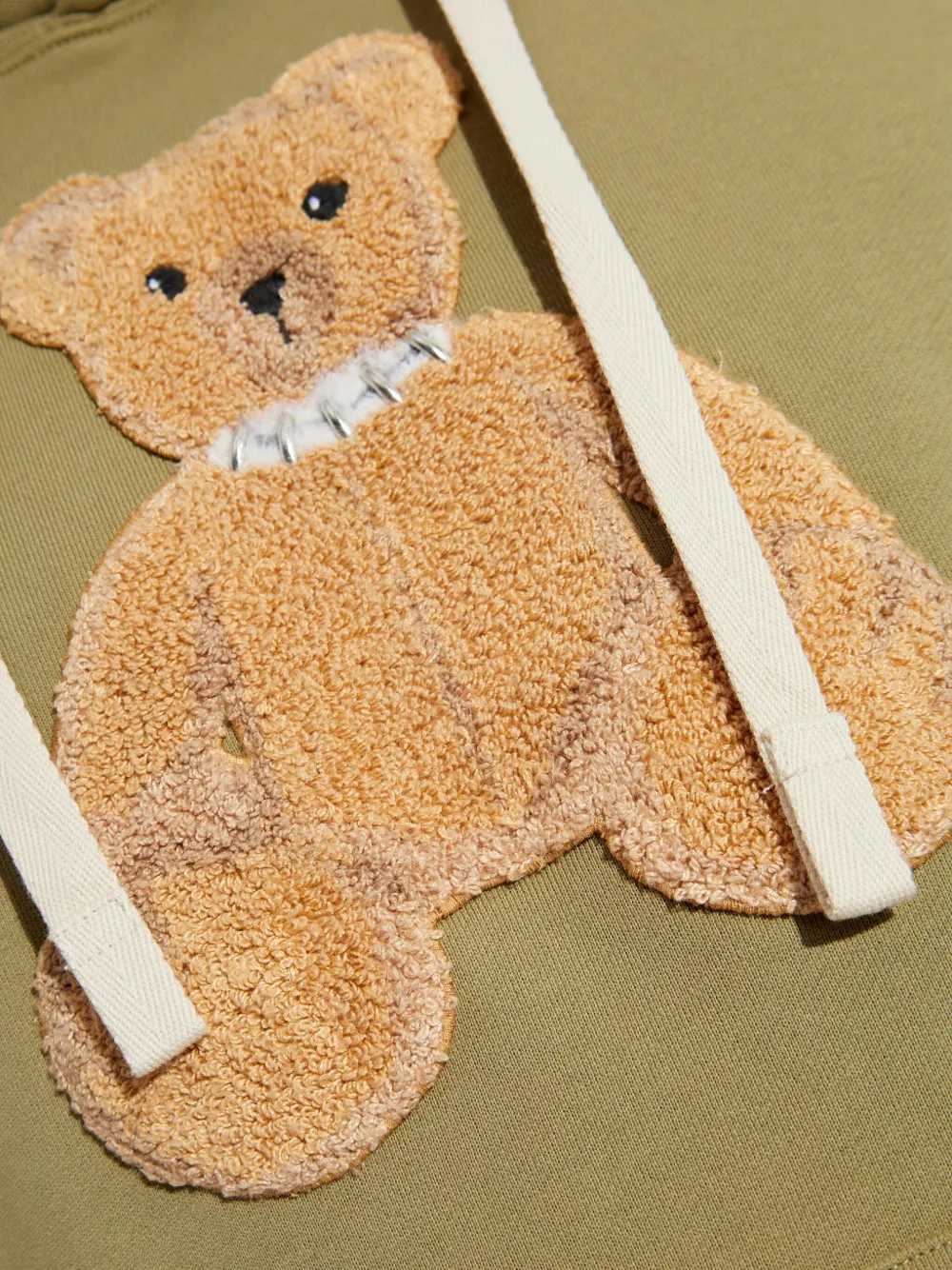 Palm Angels Hoodie met teddy-applicatie Groen