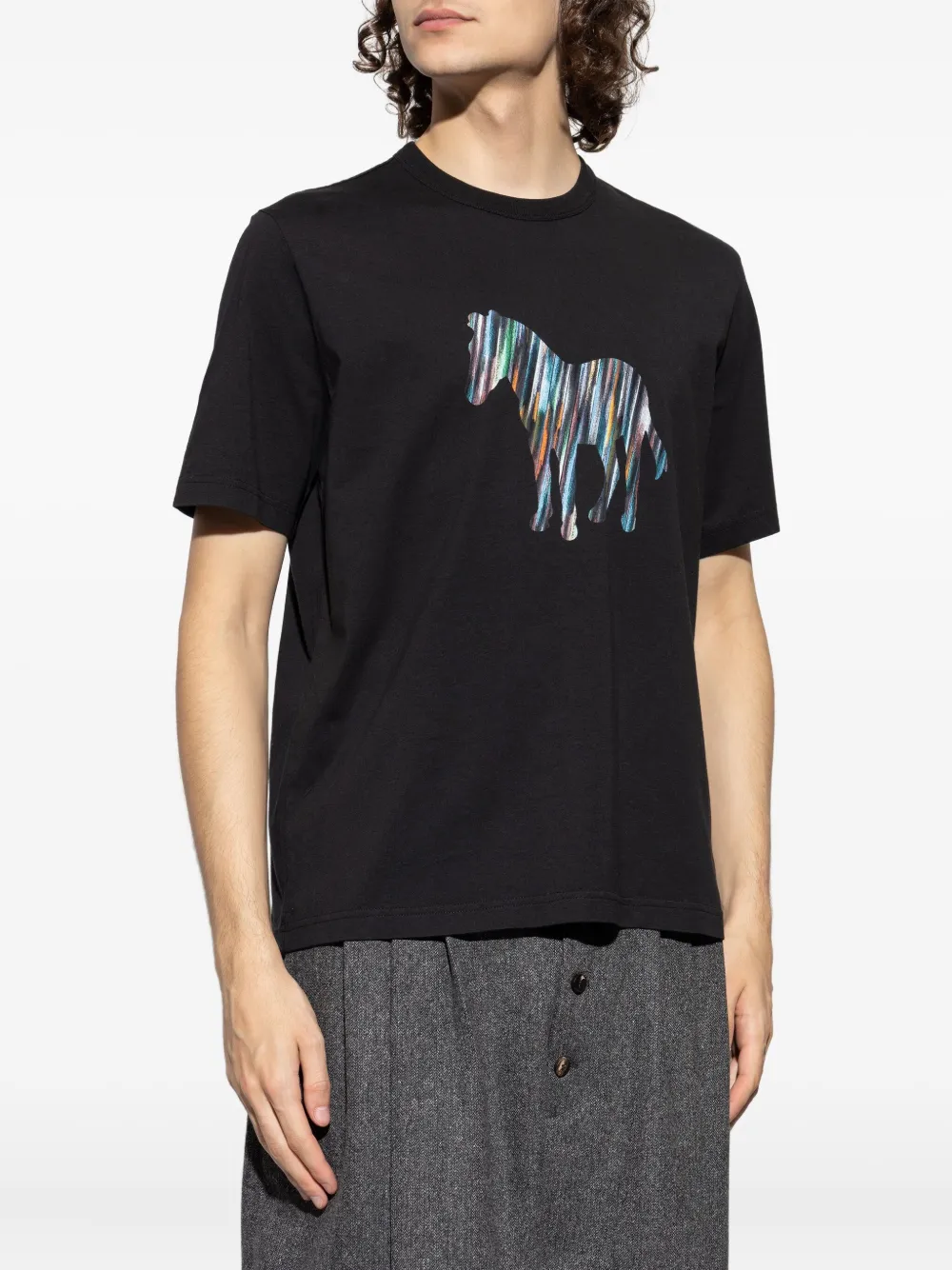 PS Paul Smith T-shirt met zebraprint Zwart