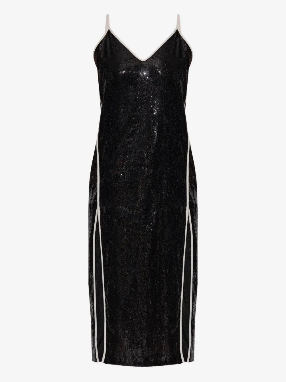sequinned split-detail mini dress