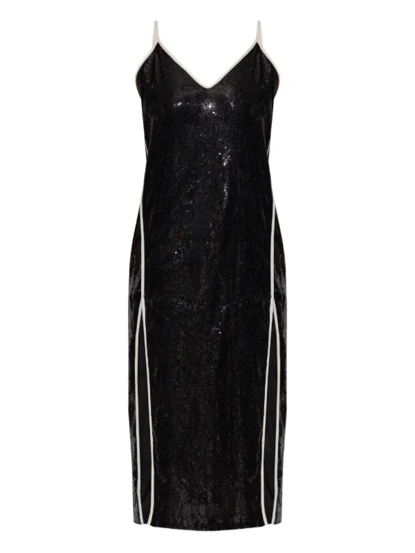 palm angels mini dress Milan LA Fitted Mini Dress in BLACK OFF WHITE for Women