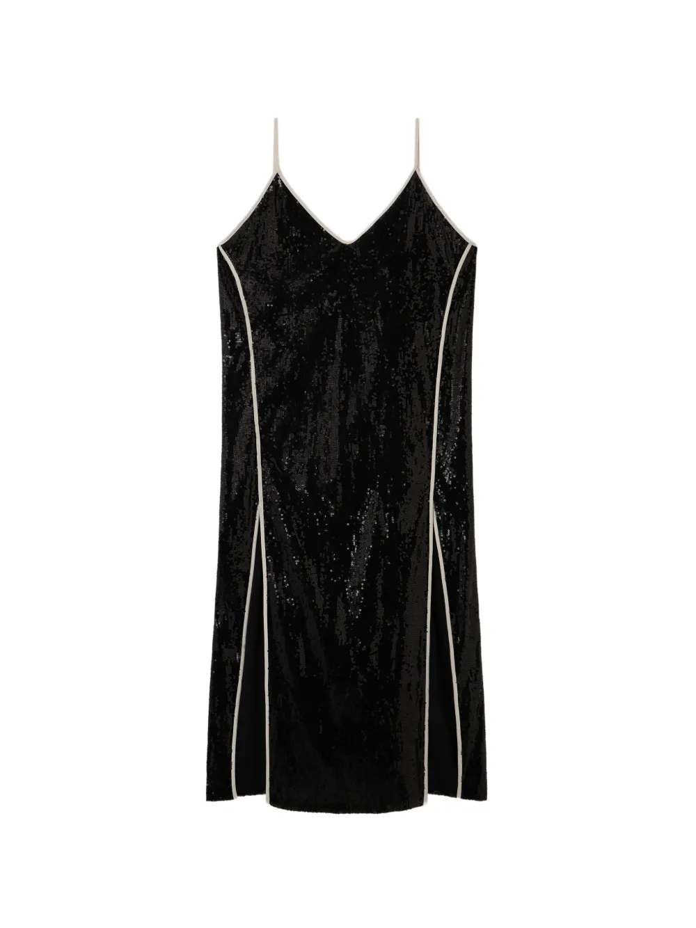 Palm Angels Mini-jurk met pailletten en split Zwart