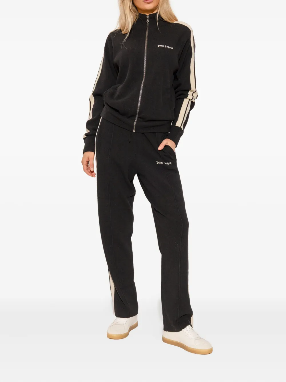 Palm Angels Palm Tree leren sneakers Wit