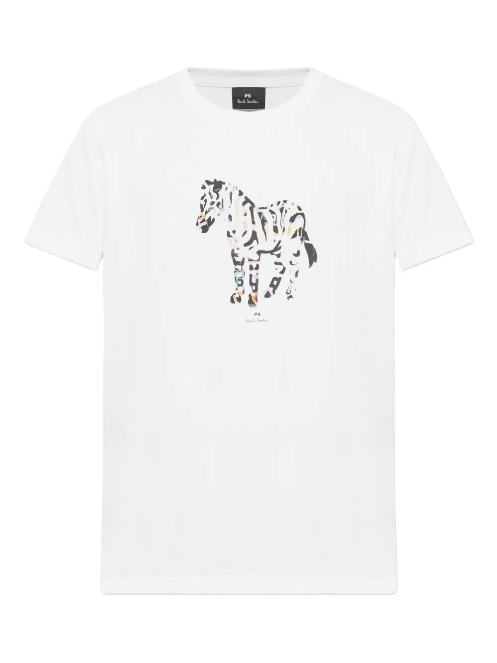 Ps By Paul Smith Zebra Print T-shirt In White