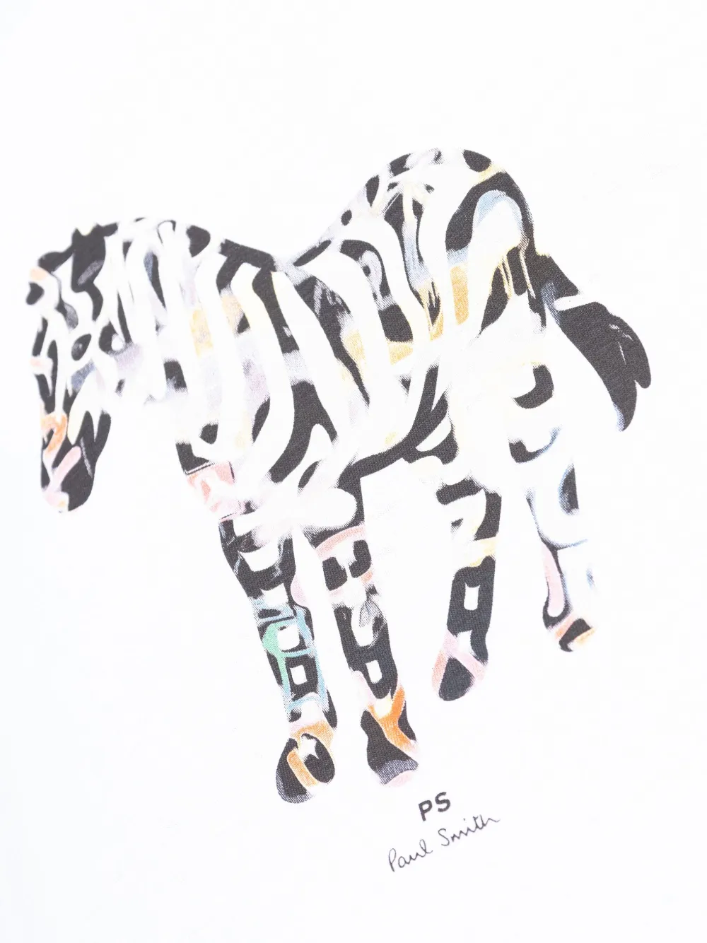 Ps By Paul Smith Zebra Print T-shirt In White