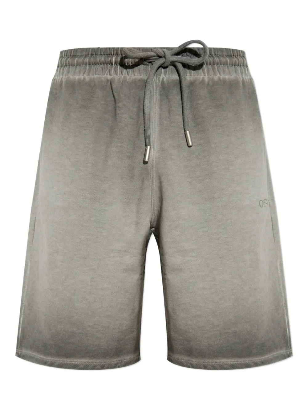 Off-White drawstring cotton track shorts | Grey | Image 1