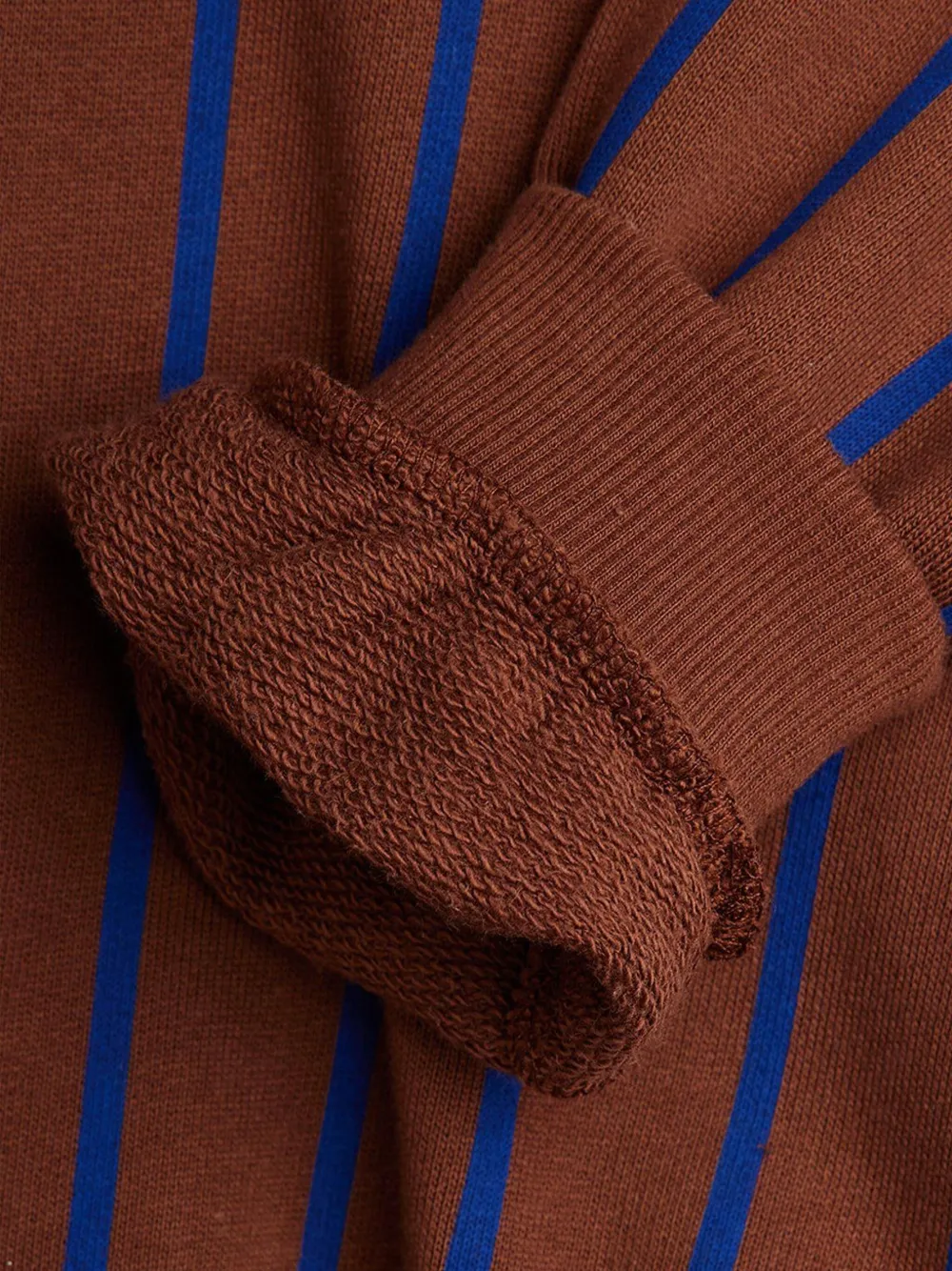 Mini Rodini Gestreepte top met borduurwerk Bruin