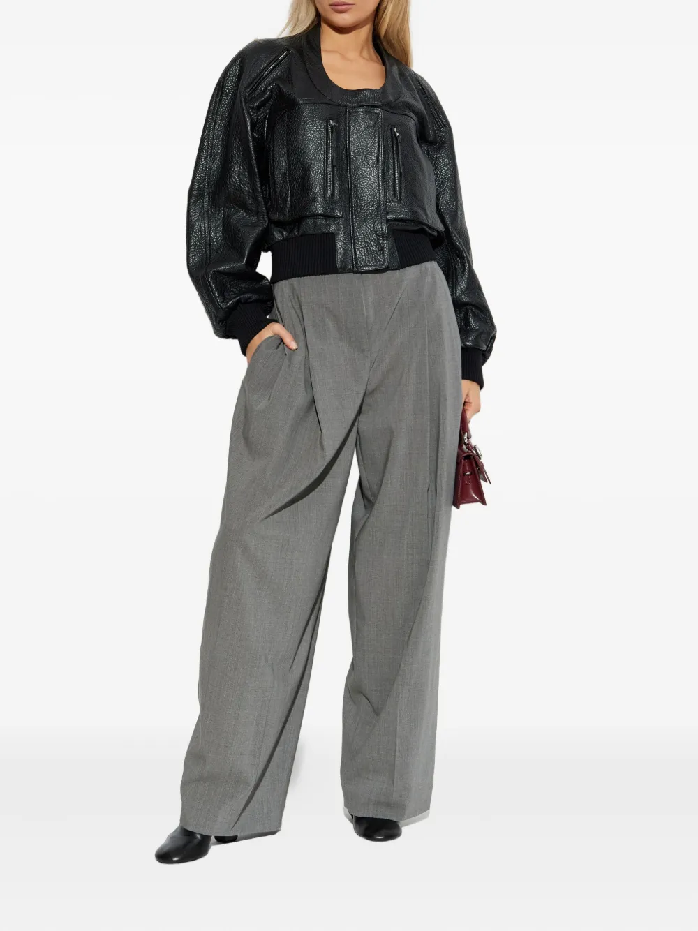 Jacquemus Tore zip-up bomber jacket | Leather Jackets | Image 2