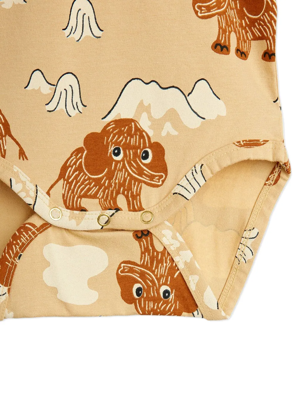 Mini Rodini Long-sleeved Patterned Babywear In Brown
