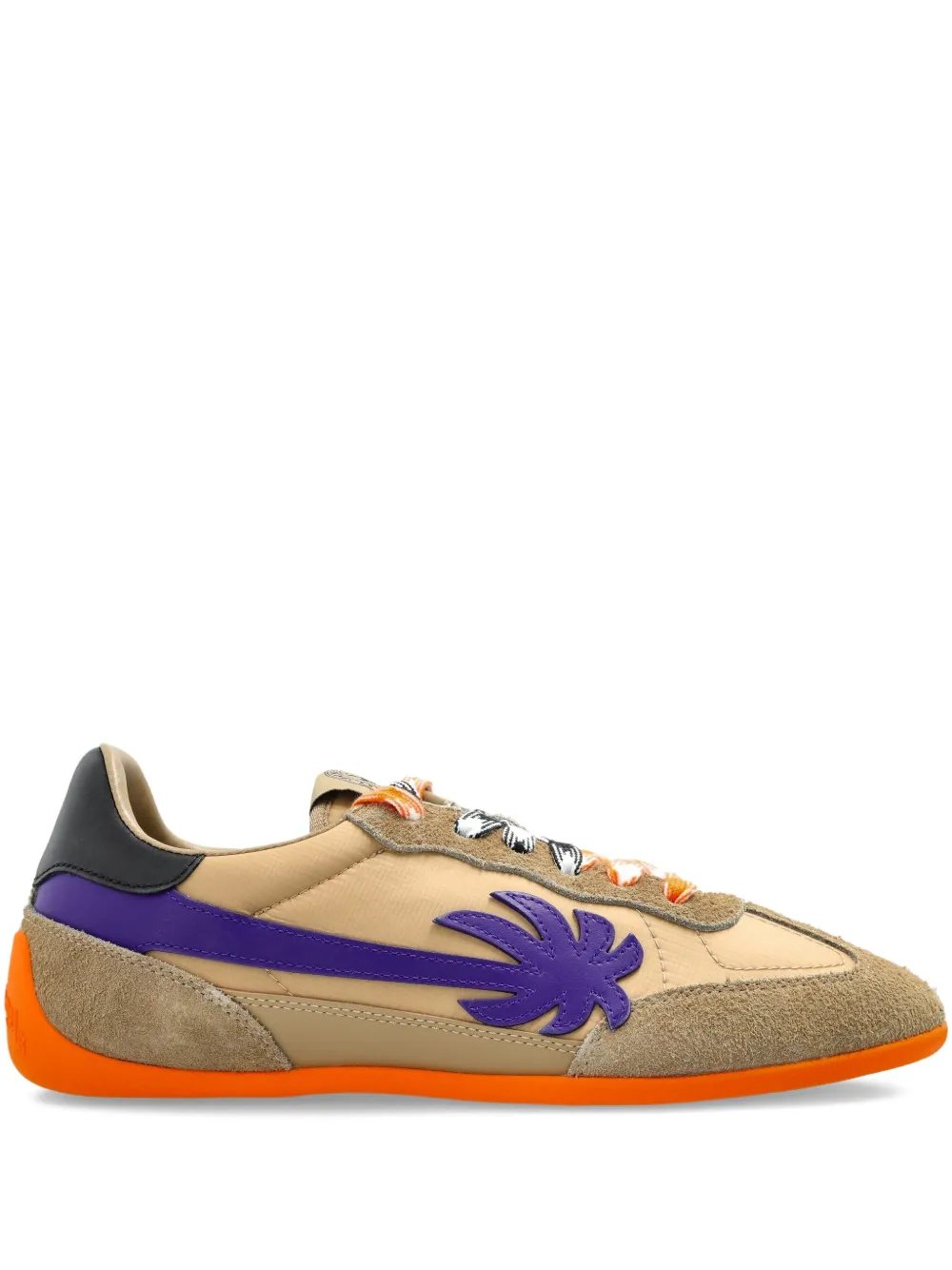 Palm Angels Palm Tree Appliqué Sneakers In Neutral