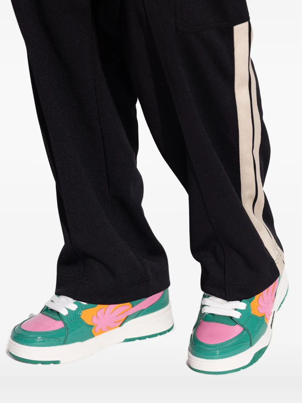 Palm Angels palm tree leather sneakers Groen