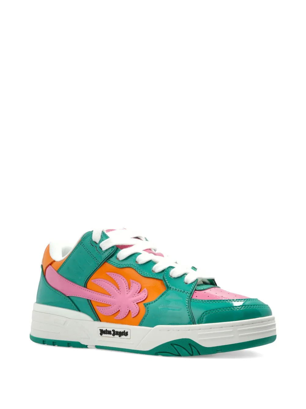 Palm Angels palm tree leather sneakers Groen