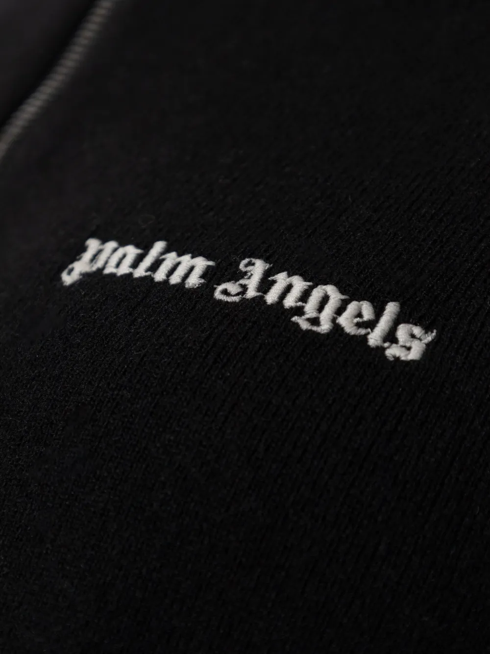 Palm Angels Sweater met gestreepte mouwen en rits Zwart