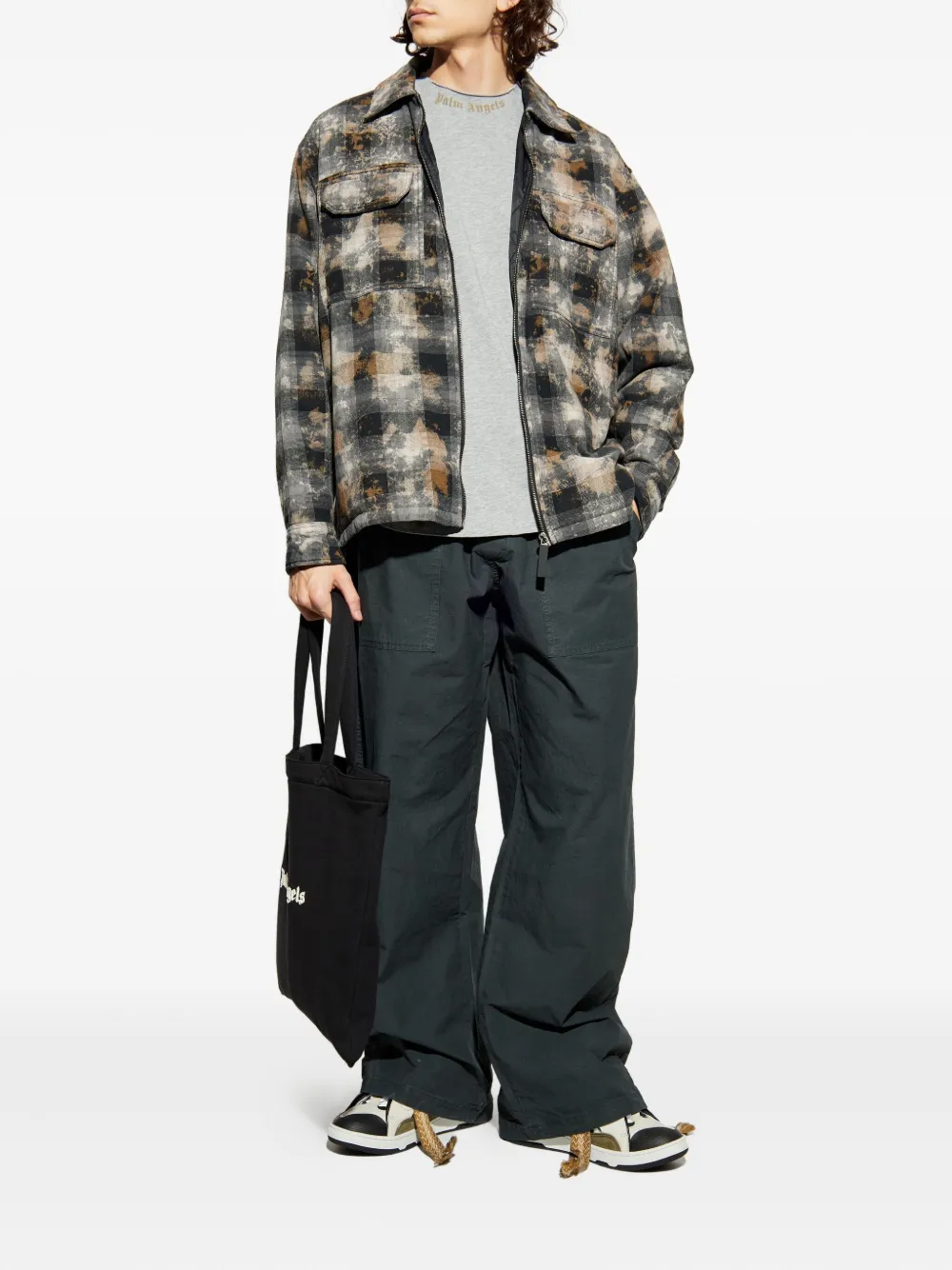 Palm Angels front-pocket drawstring trousers - Grijs