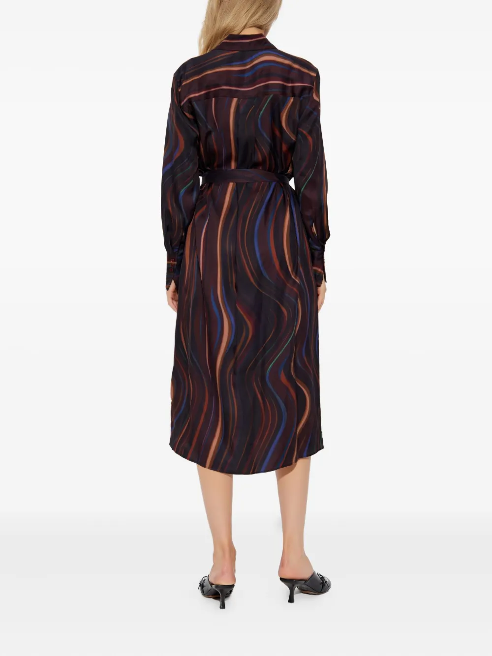 PS Paul Smith Gestreepte maxi-jurk Zwart