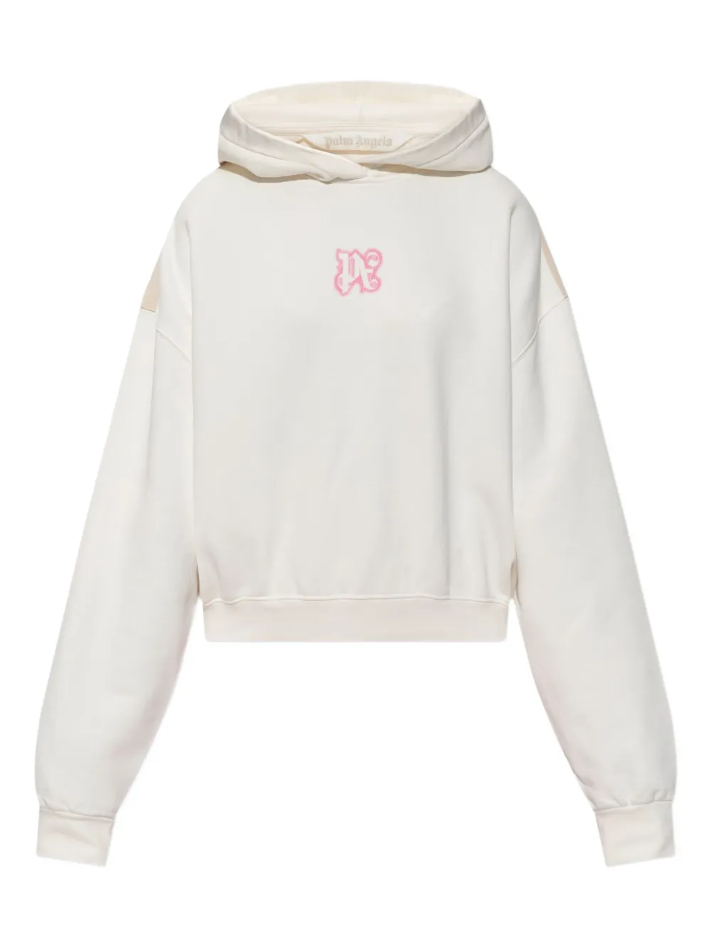 Palm Angels Logo-detail Cropped Hoodie In Multi