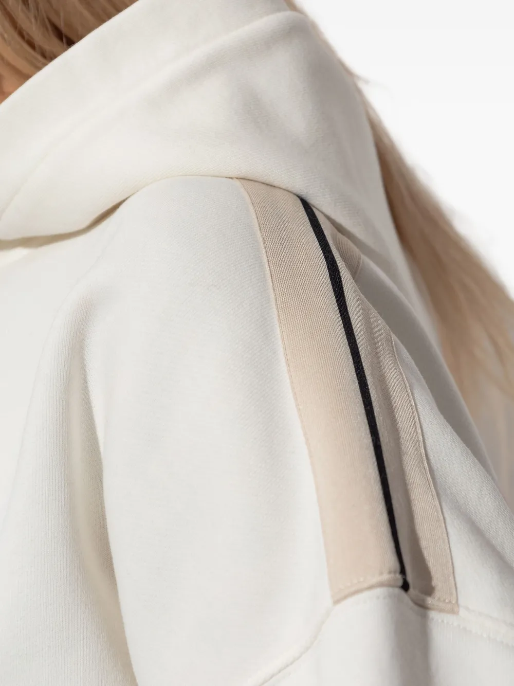 Palm Angels Cropped hoodie met logodetail Wit