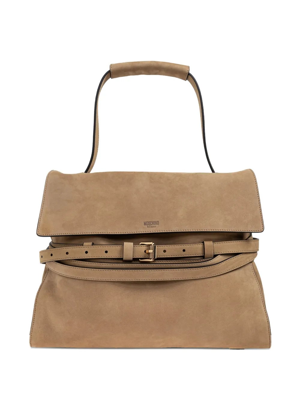 Moschino Tie Me Strap-detail Tote Bag In Neutral