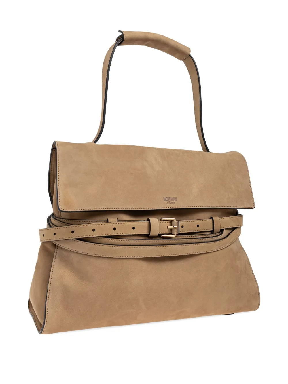Moschino Tie Me Strap-detail Tote Bag In Neutral