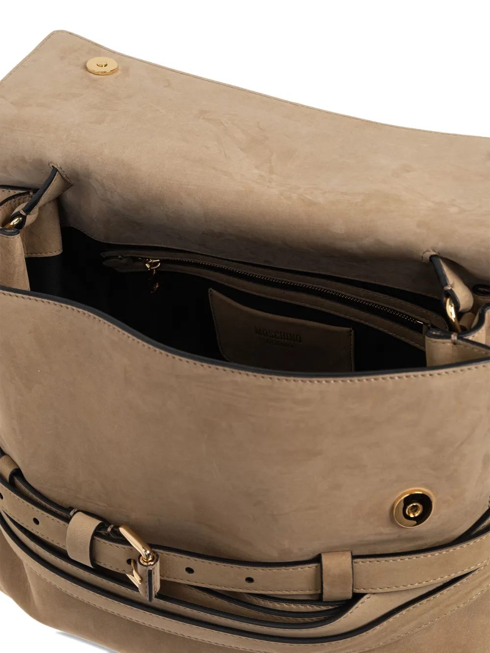 Moschino Tie Me Strap-detail Tote Bag In Neutral