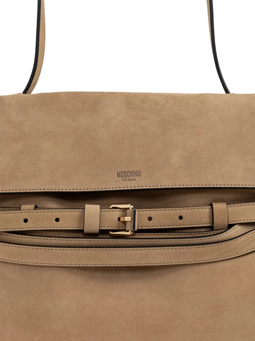 Moschino Tie Me Strap-detail Tote Bag In Neutral