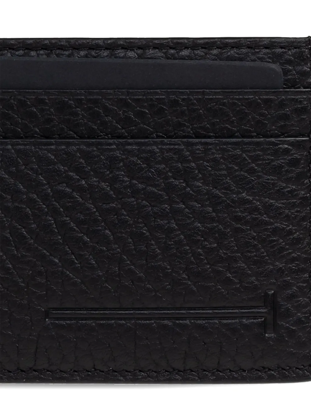 Tom Ford Logo-engraved Leather Cardholder In Brown