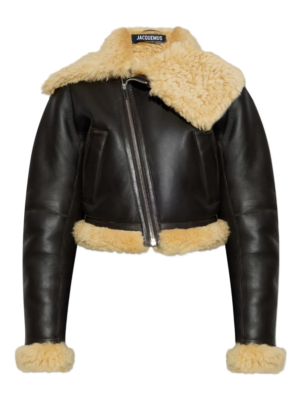 Jacquemus Aviatore zip-up jacket | Brown | Image 1