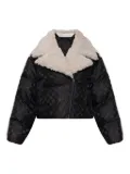 Palm Angels patterned faux-fur jacket - Black
