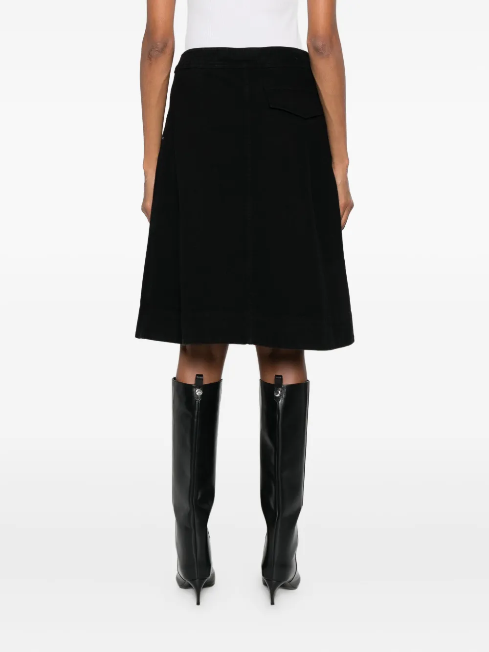 Mhl By Margaret Howell Pleat-detail Skirt In Black