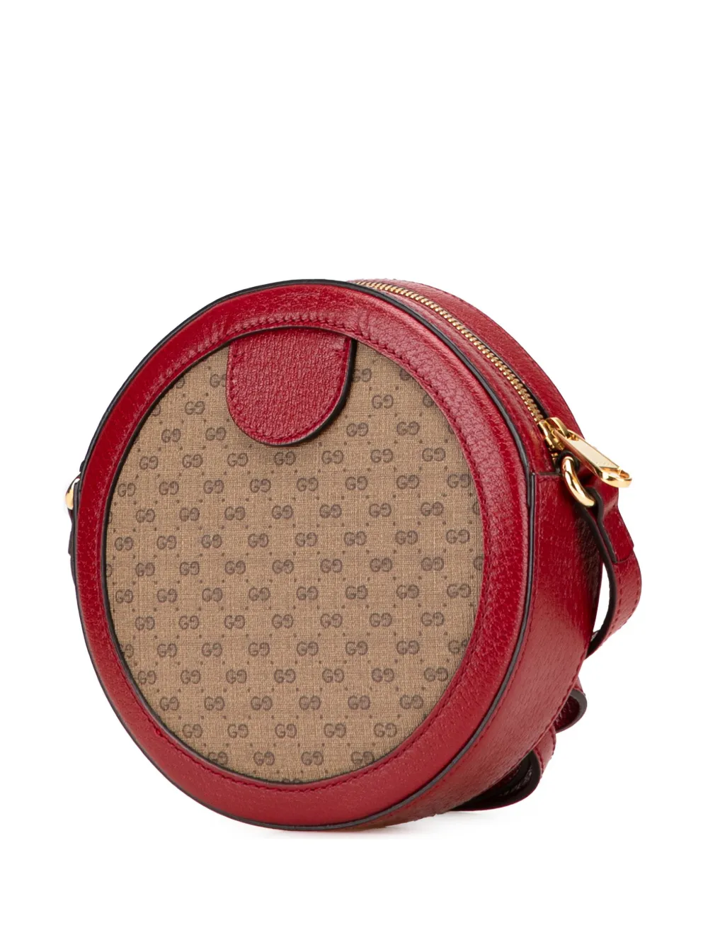 Pre-owned Gucci 2016-2025 Micro Gg Supreme Doraemon Round Crossbody Bag In Brown