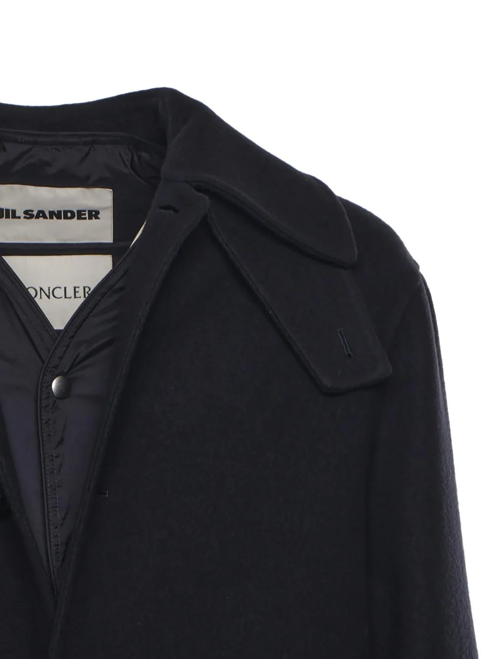  Moncler Buttoned Single-breasted Coat - Black 