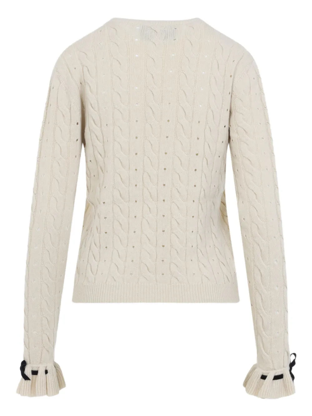 Valentino Garavani cable-knit bow-detail sweater | Knitted Sweaters | Image 2