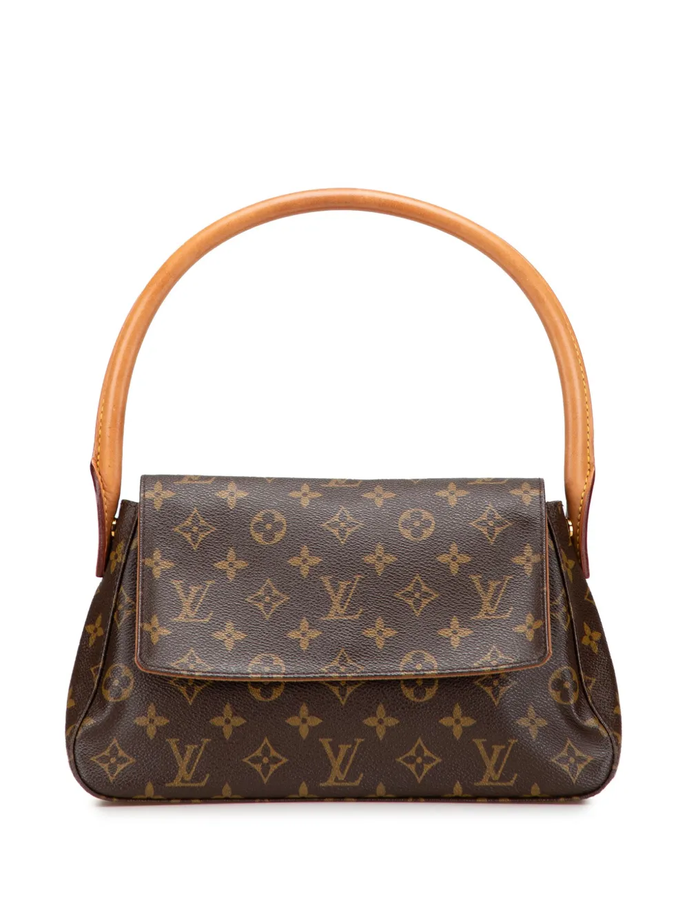 Louis Vuitton Pre-Owned 2001 モノグラム ミニ ルーピング ショルダーバッグ - ブラウン Louis Vuitton Pre-Owned 2001 モノグラム ミニ ルーピング ショルダーバッグ - ブラウン