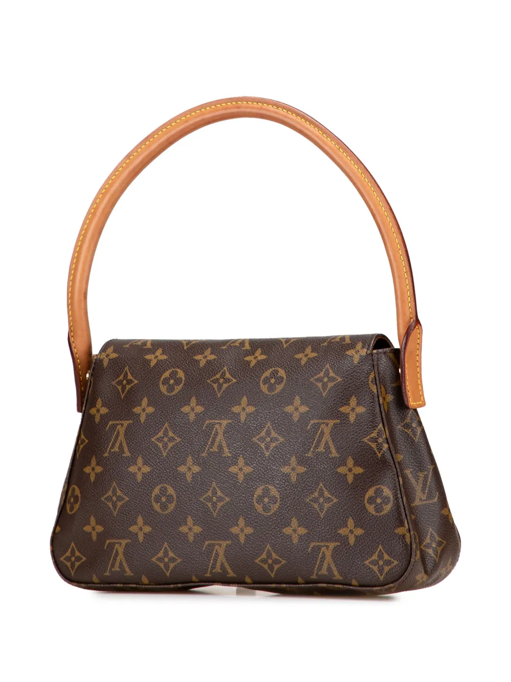 Pre-owned Louis Vuitton 2003 Monogram Mini Looping Shoulder Bag In Brown