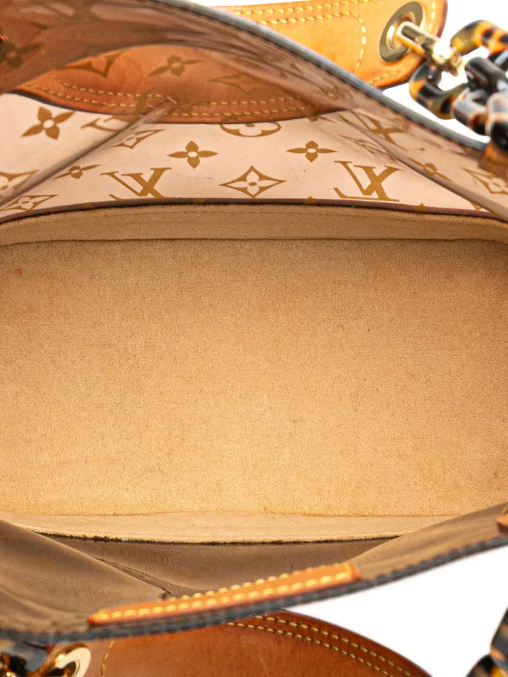 Pre-owned Louis Vuitton 2003 Monogram Cabas Sac Ambre Pm Tote Bag In Brown