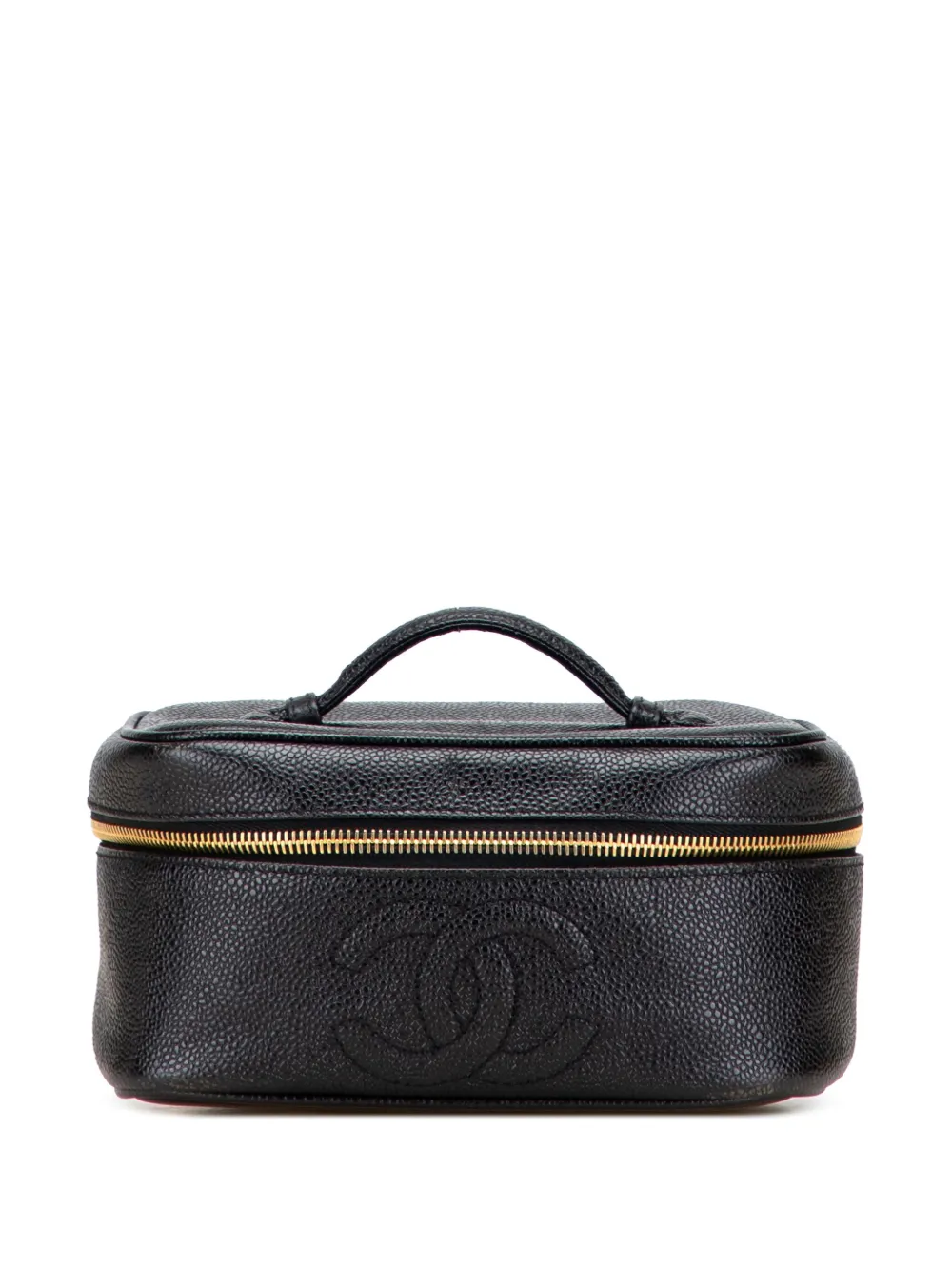 CHANEL Pre-Owned 1996-1997 ココマーク キャビア バニティバッグ - ブラック CHANEL Pre-Owned 1996-1997 ココマーク キャビア バニティバッグ - ブラック