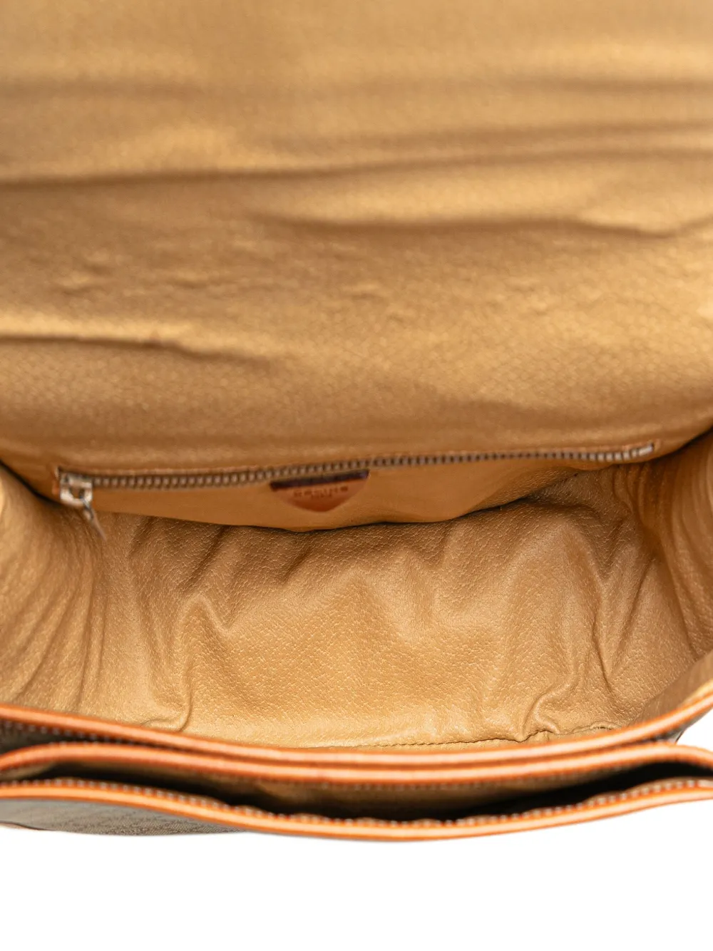 Pre-owned Celine 2008 Macadam Coated Canvas Crossbody Bag In Brown