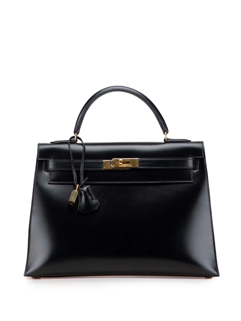Hermès Pre-Owned 1988 ボックスカーフ ケリー セリエ 32 サッチェルバッグ - ブラック Hermès Pre-Owned 1988 ボックスカーフ ケリー セリエ 32 サッチェルバッグ - ブラック