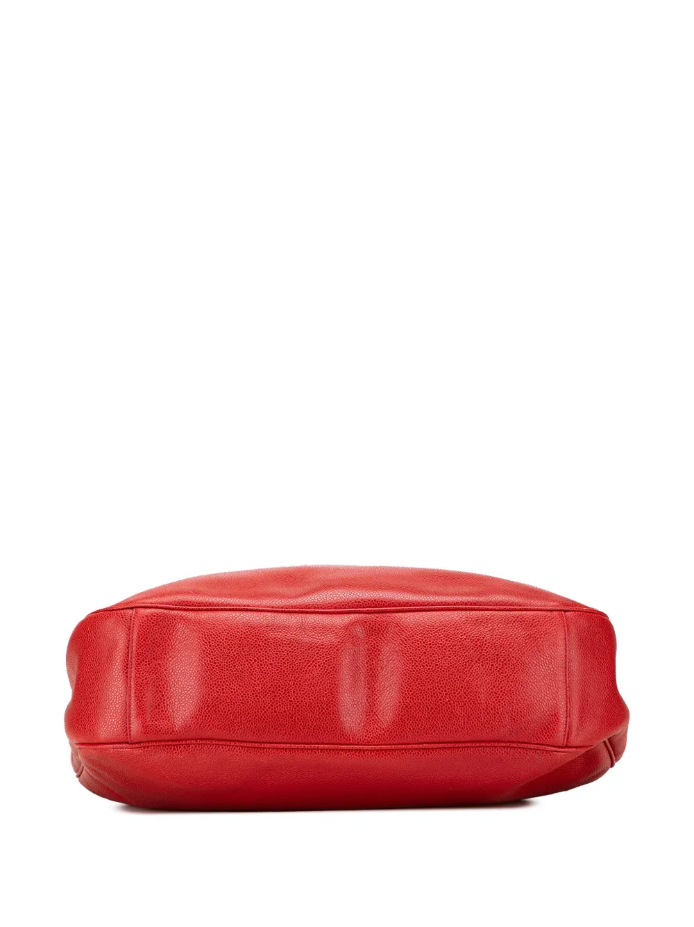 Pre-owned Chanel 1994-1996 Cc Caviar Chain Tote Bag In Red