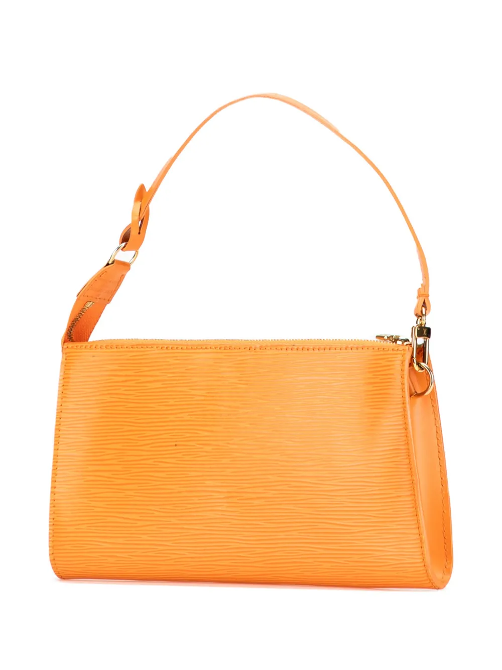 Pre-owned Louis Vuitton 2003 Epi Pochette Accessoires Shoulder Bag In Orange