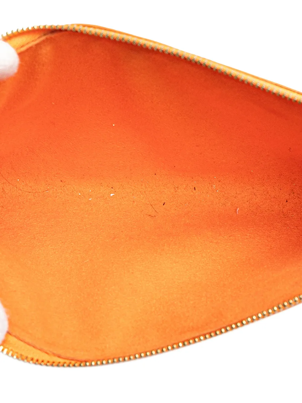 Pre-owned Louis Vuitton 2003 Epi Pochette Accessoires Shoulder Bag In Orange