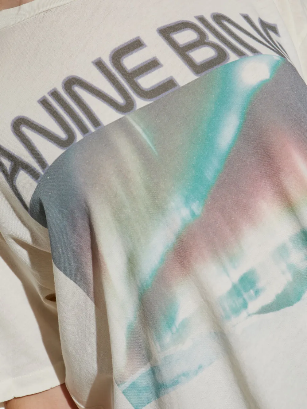 ANINE BING T-shirt met grafische print Beige