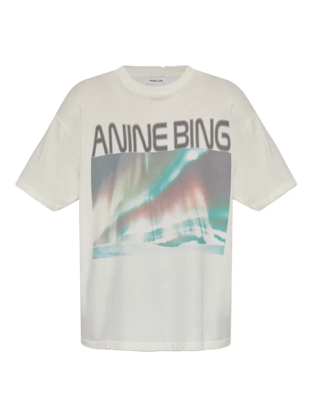 ANINE BING graphic-print T-shirt | Neutrals | Image 1