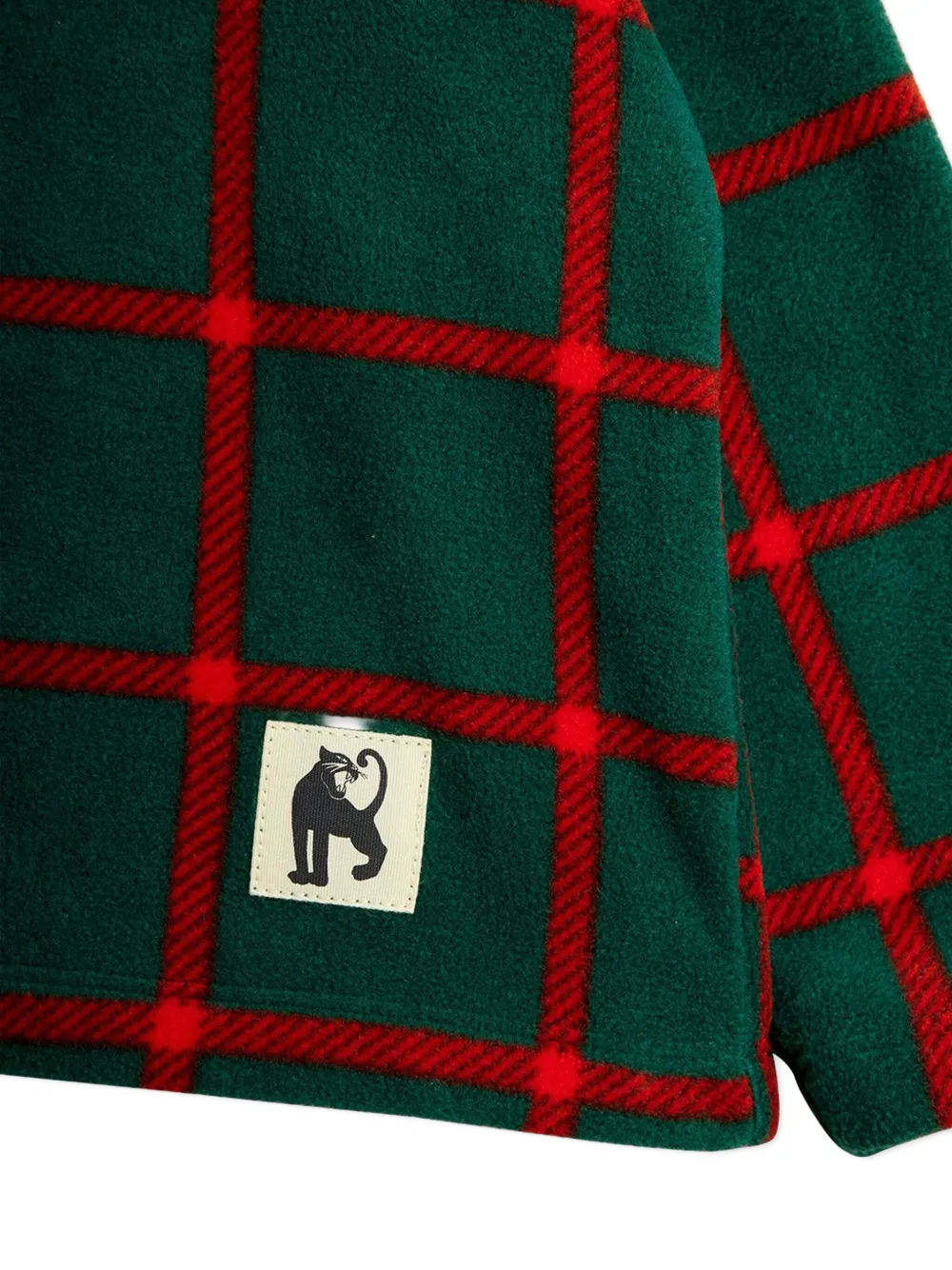 Mini Rodini Geruite top Groen